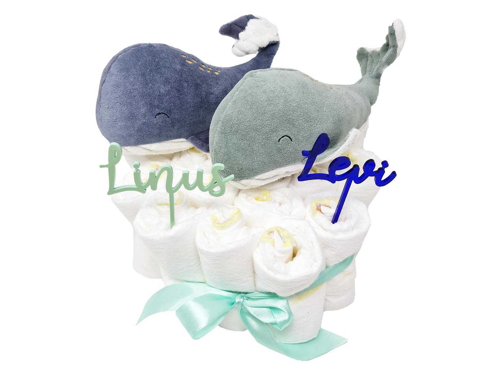Elfenstall Windeltorte Pamperstorte Zwillingstorte Wal Elfenstall Windeltorte Pamperstorte Zwillingstorte Wal
