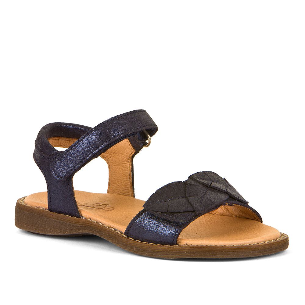 Froddo Schuhe Sandalen Kindersandalen aus Leder Blätter Blau Lore Leaves 29