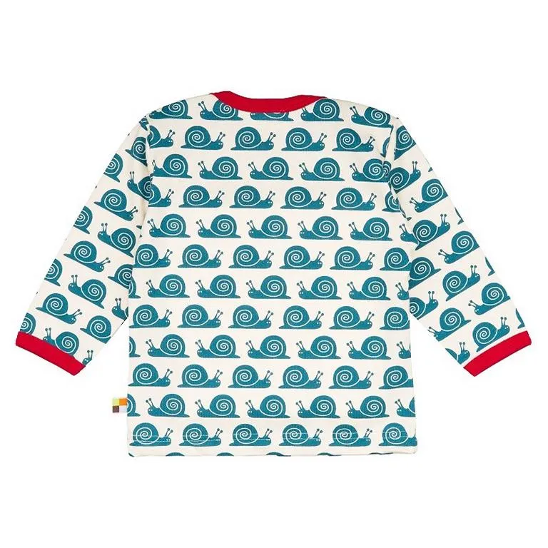 Loud + Proud Kinder Langarmshirt Schnecke 205 Blau 110/116