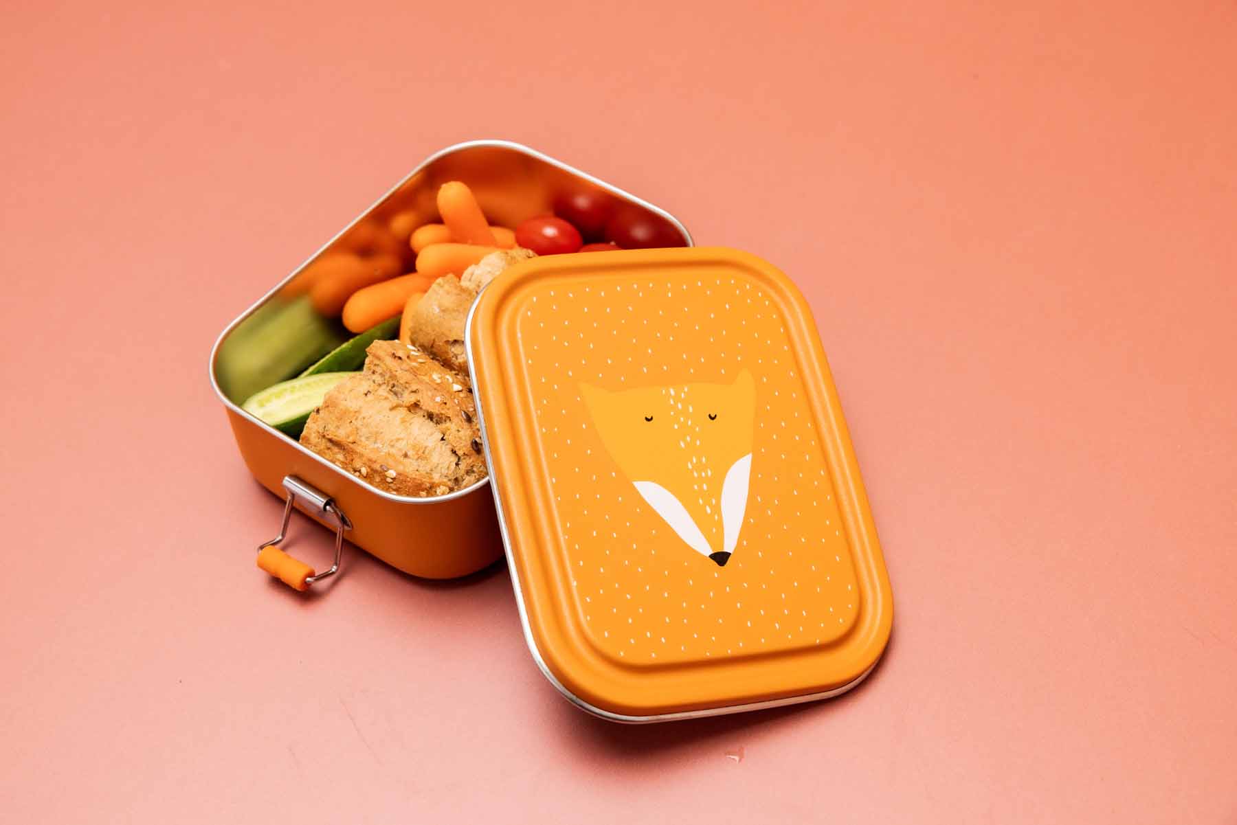 Trixie Brotdose Lunchbox aus Edelstahl Mr Fox Fuchs Orange Small