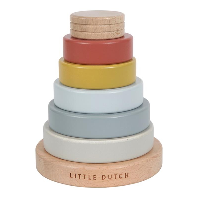 Little Dutch Stapelturm mit Ringen Pure & Nature
