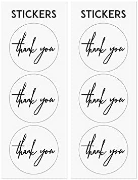 PartyDeco Papiertüten Geschenktüten in Braun inklusive Thank You Sticker 6 Stück