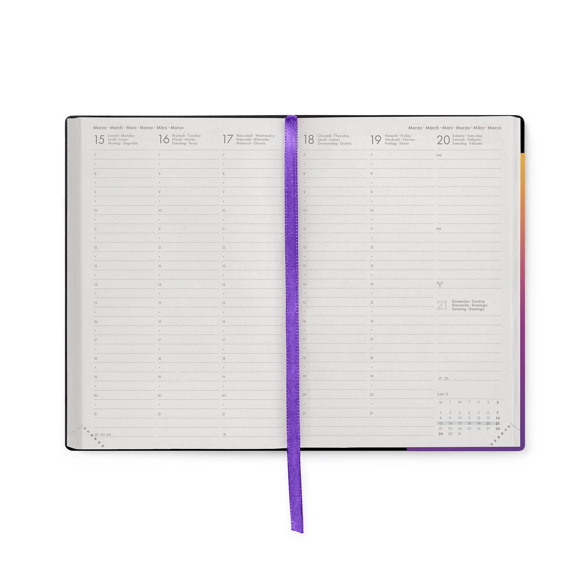 Legami Kalender Terminplaner für 12 Monate Wochenübersicht Medium 2027 Sunset Vibes