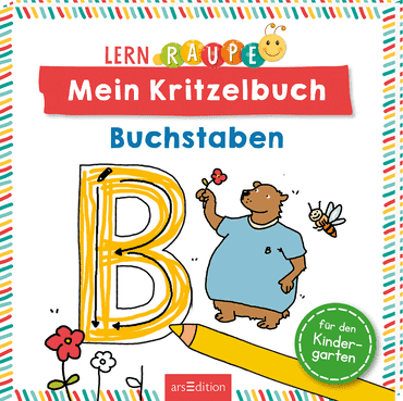 Lernraupe Mein Kritzelbuch Buchstaben