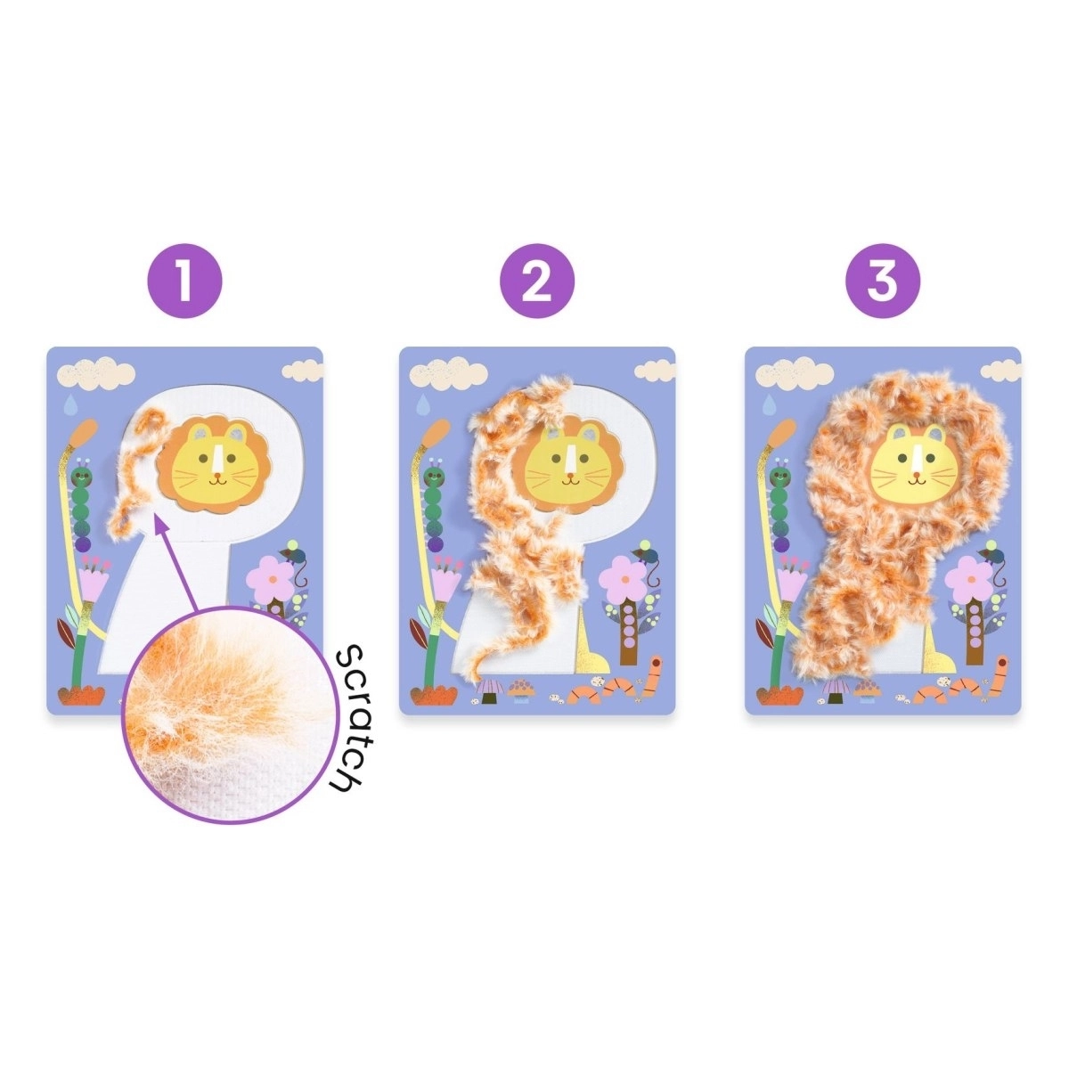 Djeco Bastelpackung Flauschige Freunde 3-6 Jahre