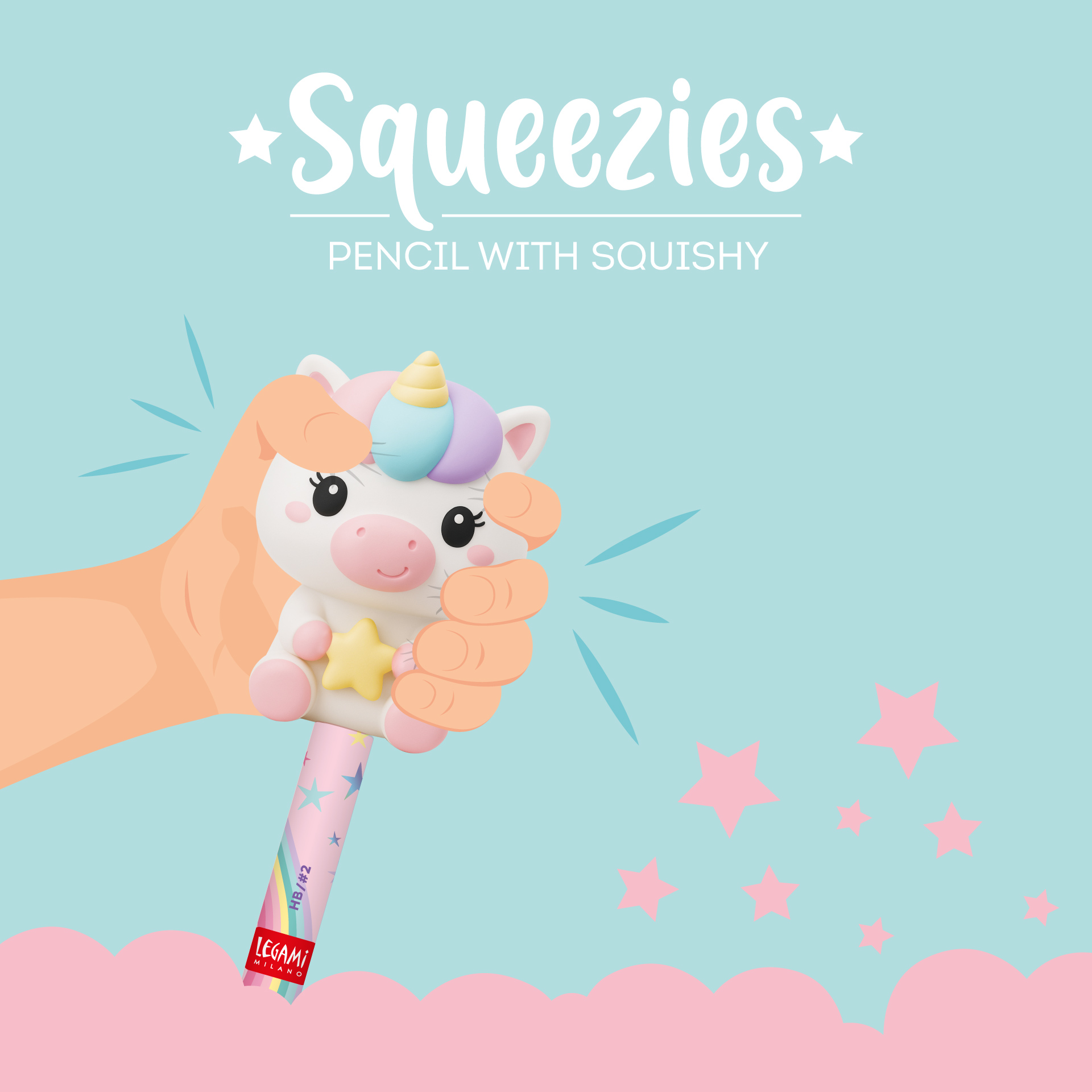 Legami Squeezies Anti-Stress-Bleistift Unicorn Einhorn
