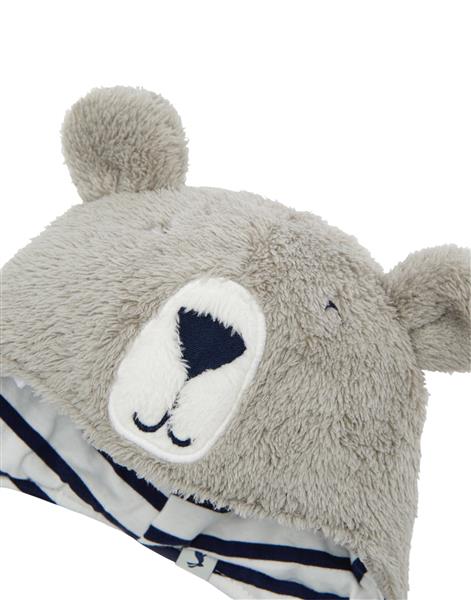 Tom Joules Mütze Kindermütze Babymütze Bär grau 6-12 Monate Tom Joules Mütze Kindermütze Babymütze Bär grau 6-12 Monate