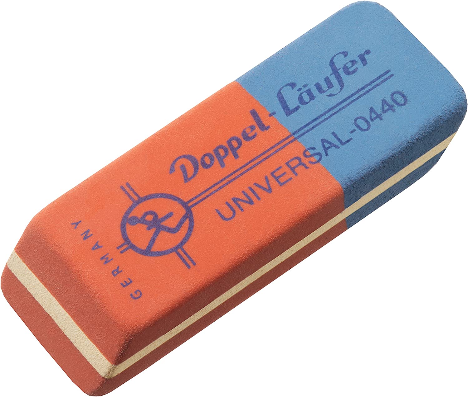 Läufer Radiergummi Eraser Doppel-Universal 0440 rot blau