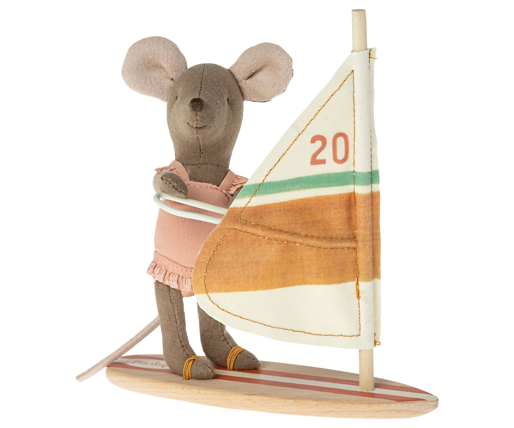 Maileg Surfer Maus Strandmaus kleine Schwester mit Surfbrett
