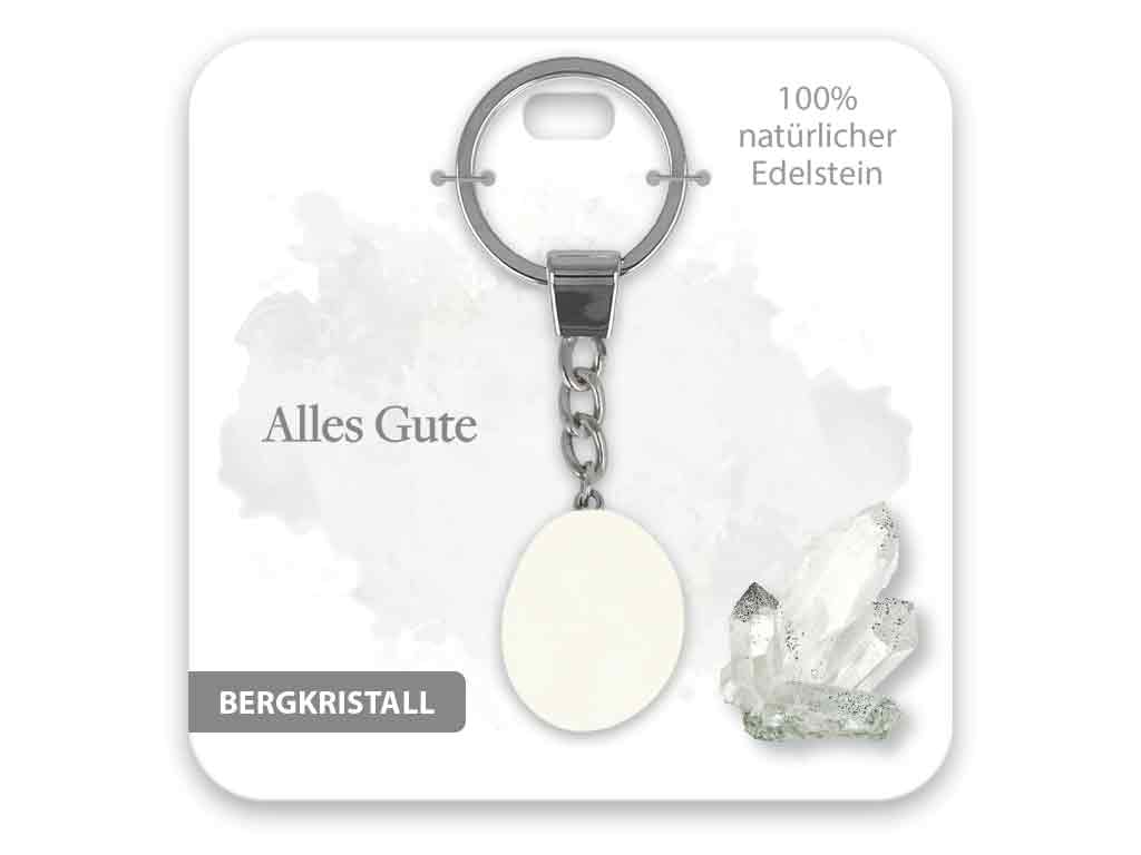 BB Klostermann Edelstein Schlüsselanhänger Bergkristall Alles Gute