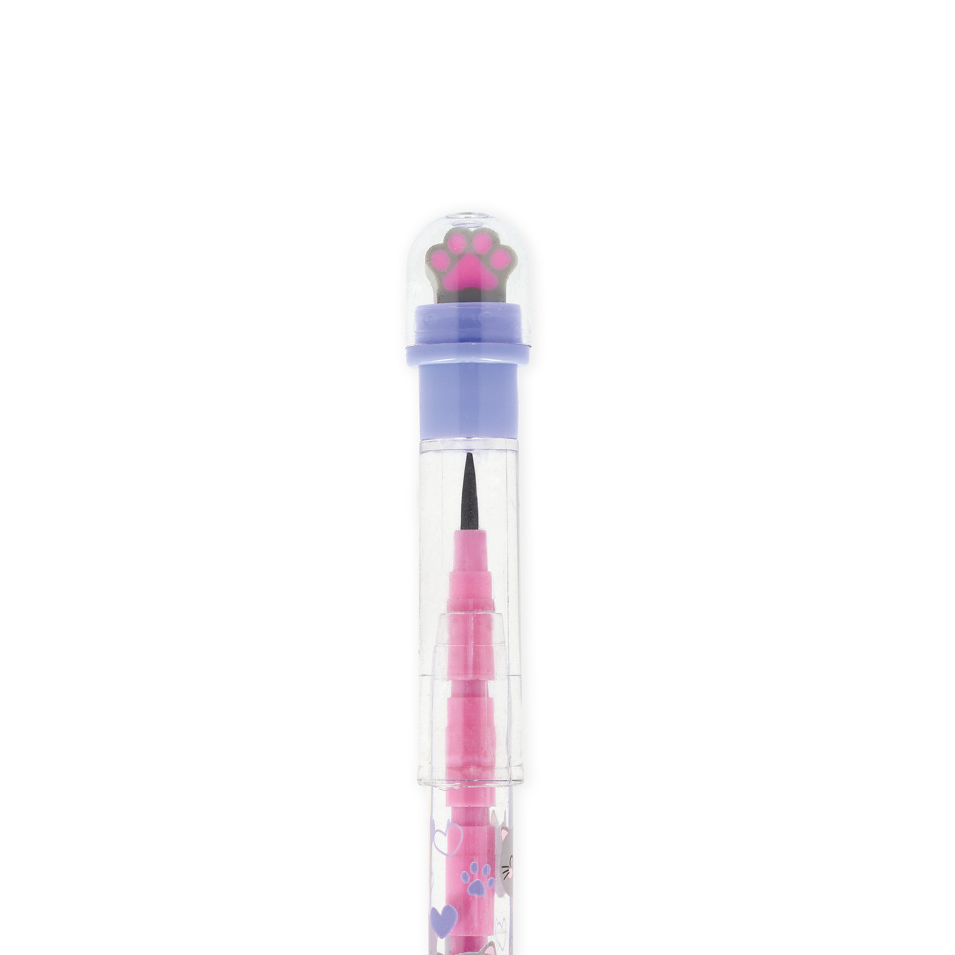 Legami Stapelbarer Bleistift mit Radiergummi Take a Tip Kitty Katze