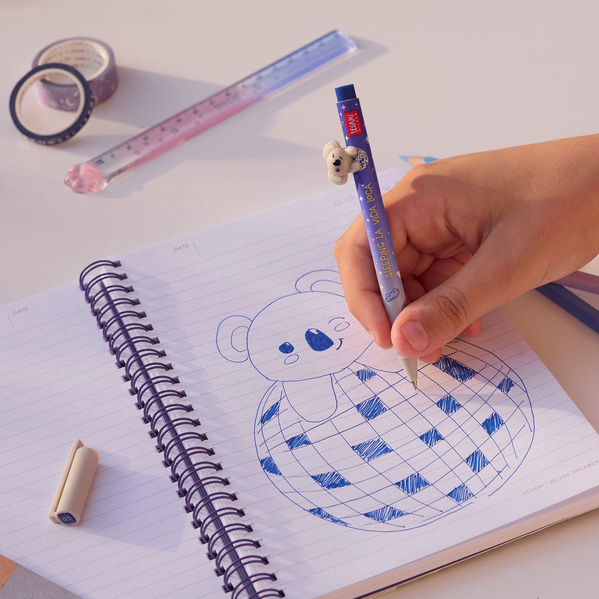 Legami Gel Stift Tierdeko Lovely Friends Sleeping la VIda Loca Koala