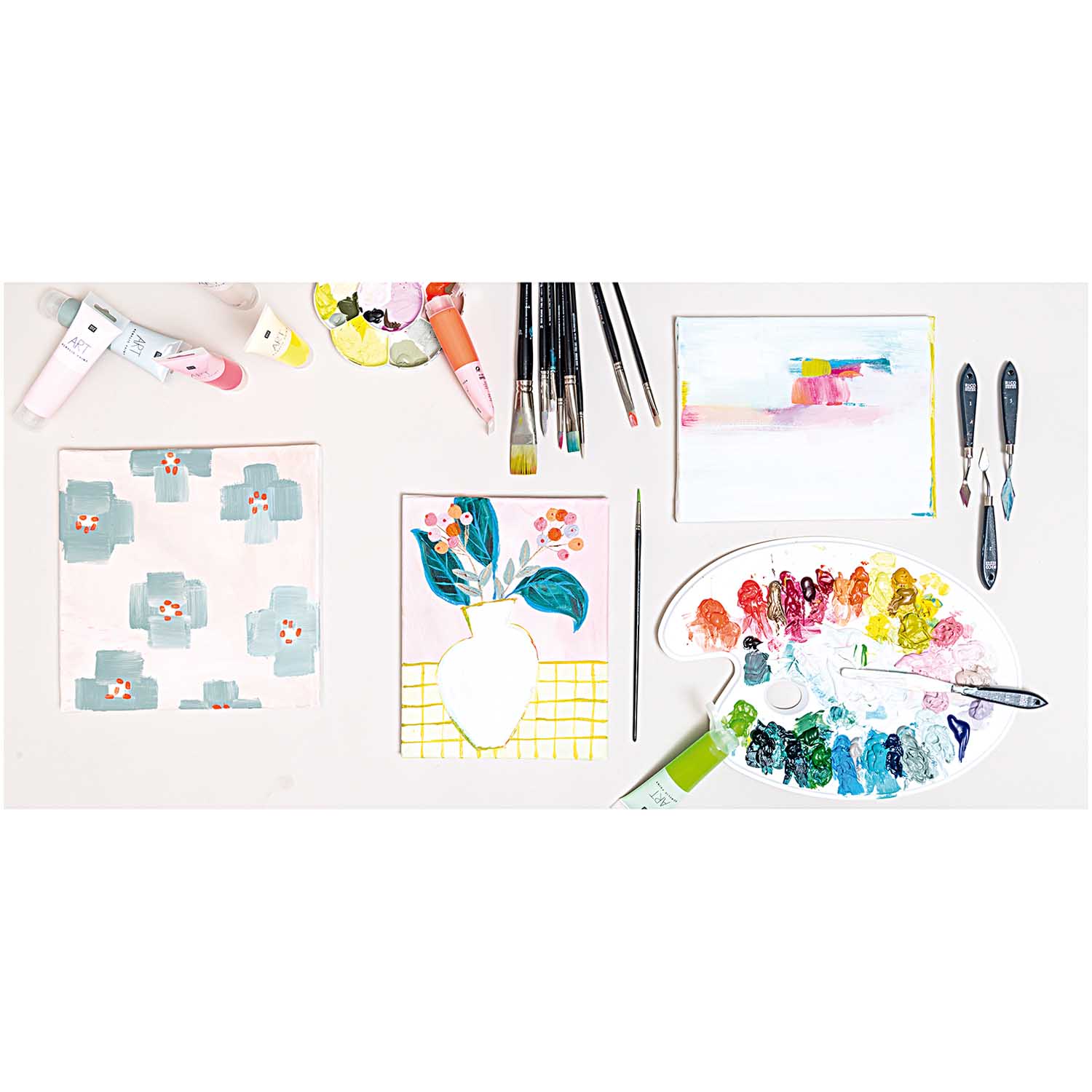 Rico Design Kunststoffpalette mit 12er Einteilung 25 x 35 cm Rico Design Kunststoffpalette mit 12er Einteilung 25 x 35 cm