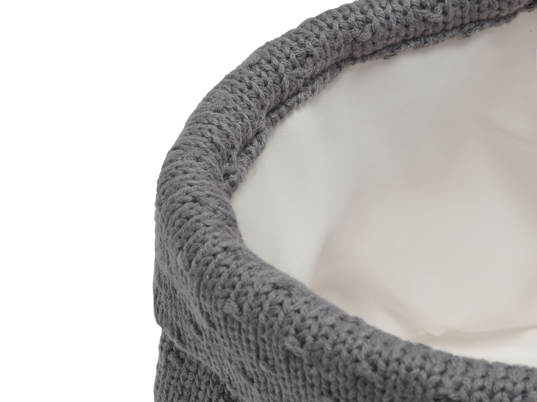 Jollein Pflegekörbchen Aufbewahrungskorb Strick Bliss Knit Grey Grau