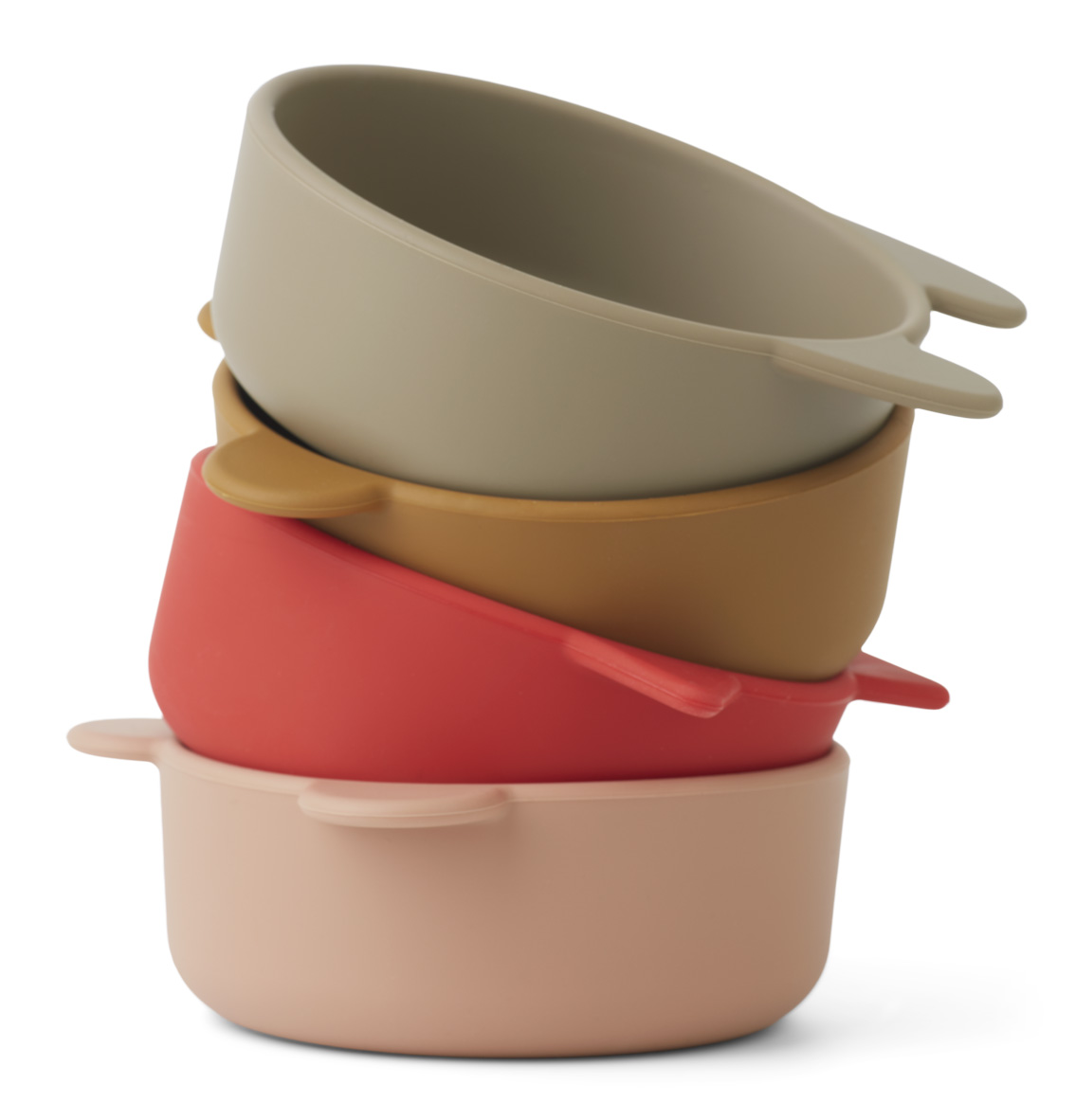 Liewood Iggy Silikon Schüssel Set Apple Red/Tuscany Mix, 4 Stück