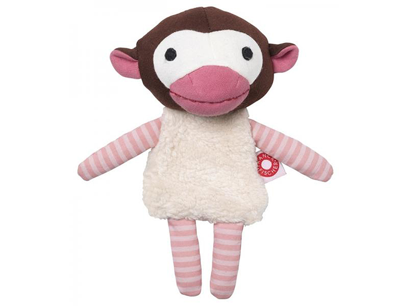 Franck & Fischer Baby-Kuscheltier Affe Trisse 20 cm in pink