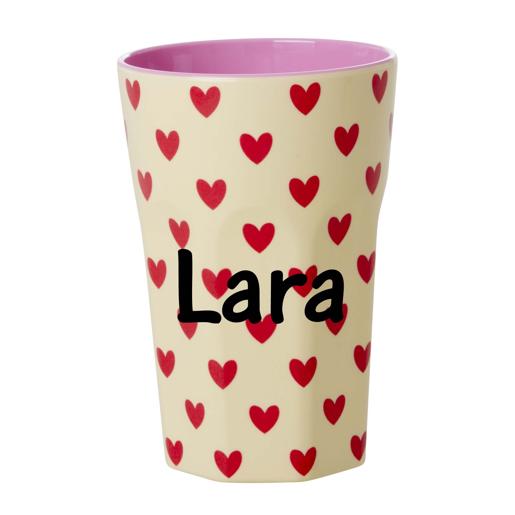 Elfenstall Rice Becher mit Wunsch-Namen personalisiert Large Darling Hearts