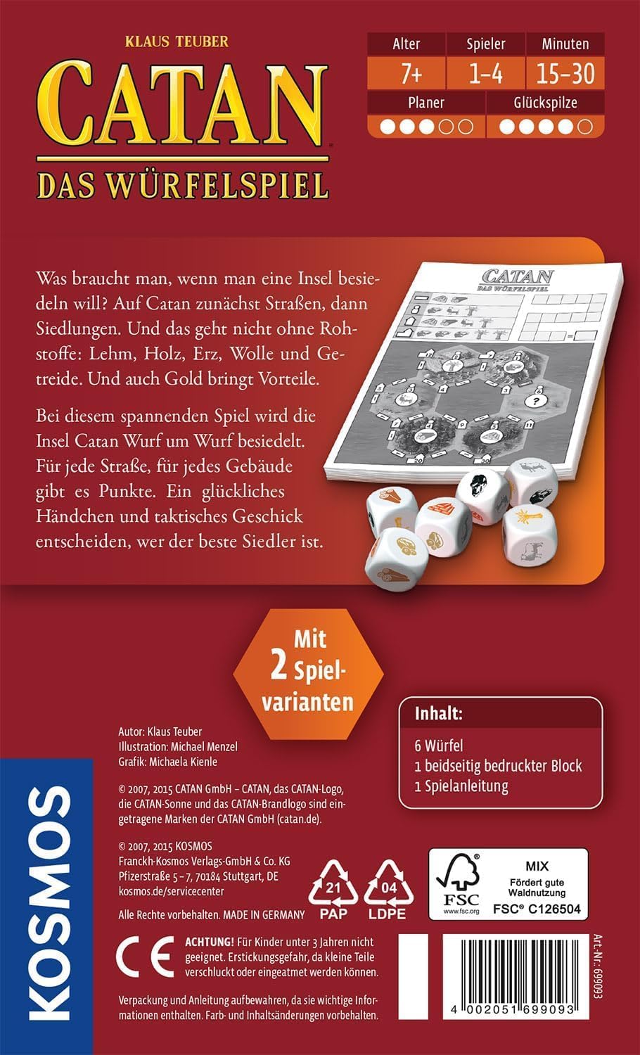 Kosmos CATAN - Das Würfelspiel