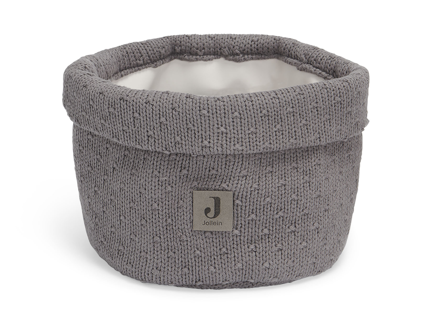 Jollein Pflegekörbchen Aufbewahrungskorb Strick Bliss Knit Grey Grau
