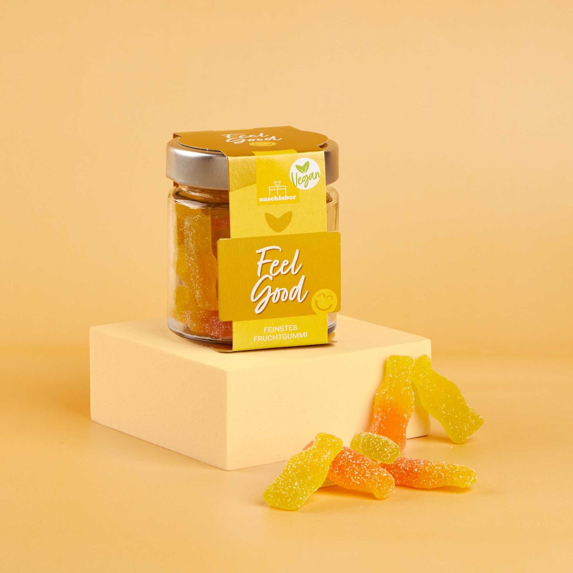 Naschlabor Fruchtgummi Vegan Feel Good Gummibärchen 120g Naschlabor Fruchtgummi Vegan Feel Good Gummibärchen 120g
