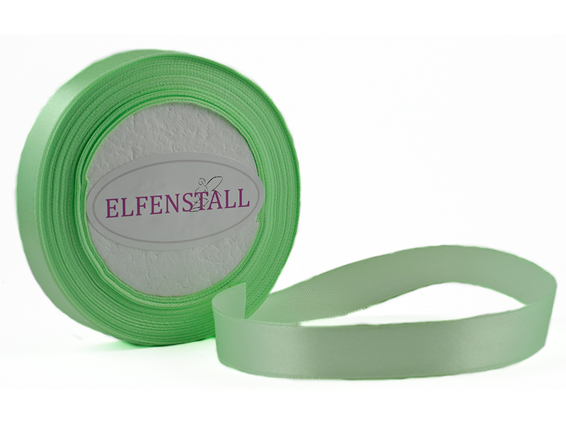 Elfenstall Satinband 15 mm, (ca. 22 Meter) in der Farbe mintgrün