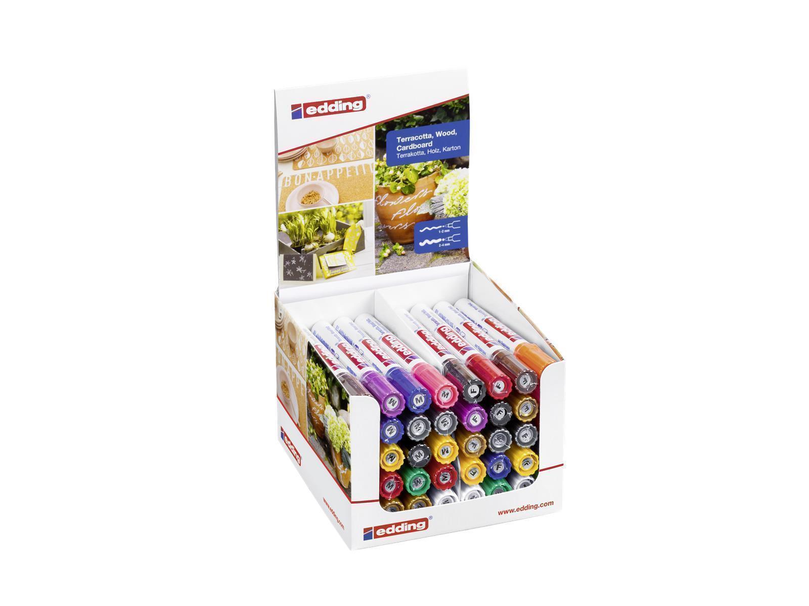 Edding 4000 Lackstift Mattlackmarker für Terrakotta, Karton und Holz 2-4 mm Lila