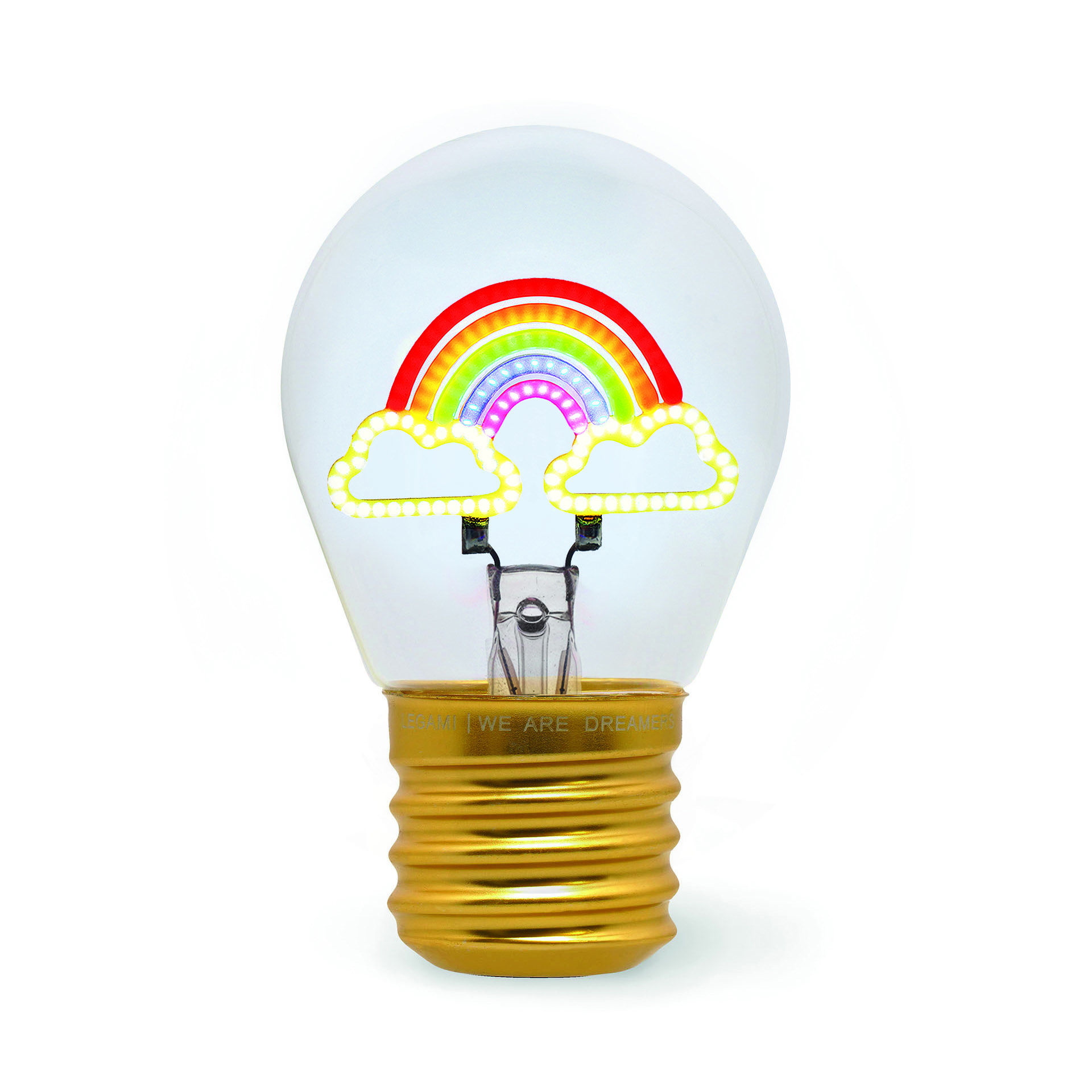 Legami Tischlampe in Glühbirnendesign Bulb Fiction Rainbow Regenbogen