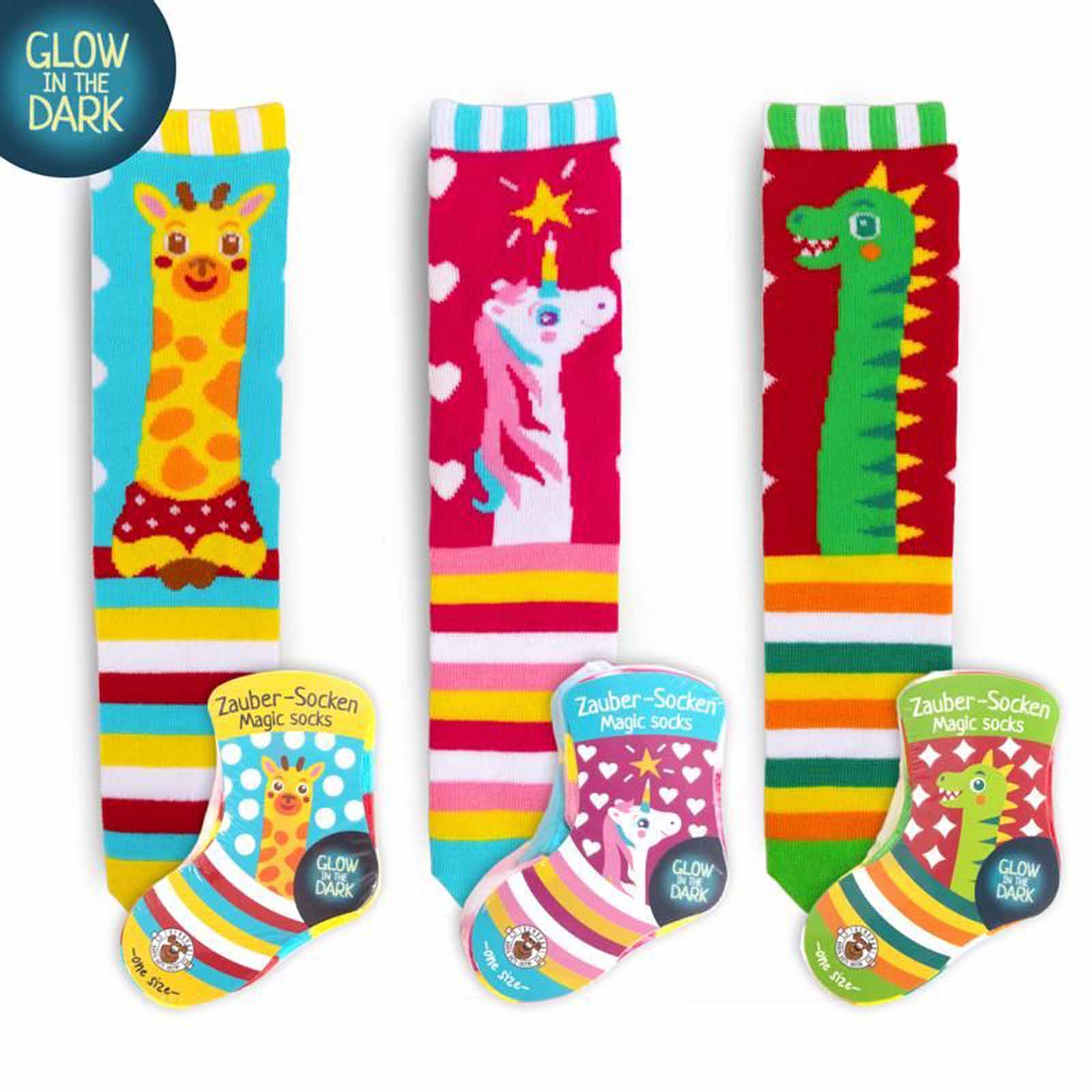 Trendhaus Magic Moments Zauber Socken Glow in the Dark sortiert