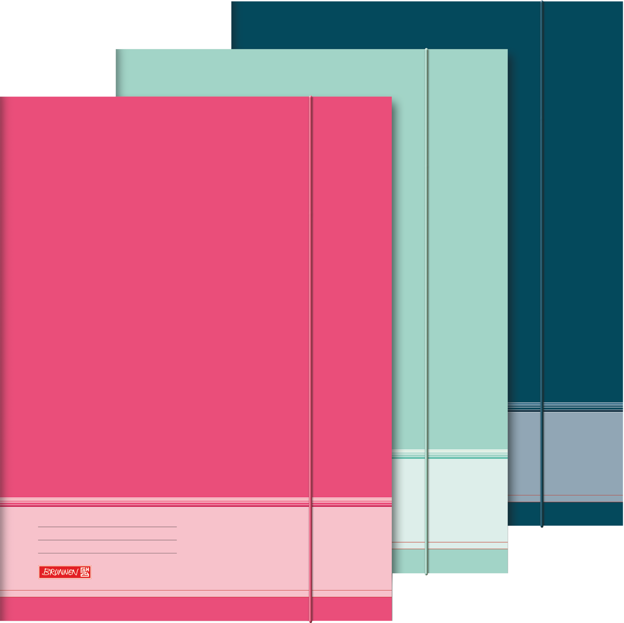 Brunnen Sammelmappe A3 Trend mit Gummizug sortiert