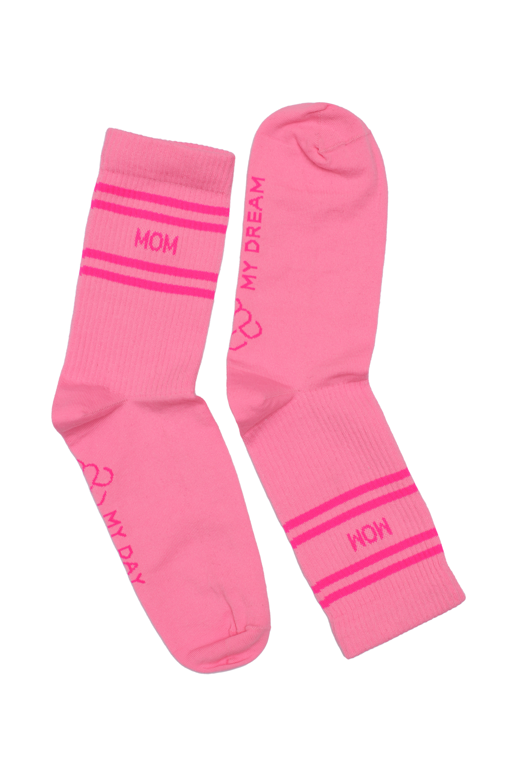 My Day My Dream Socken Strümpfe Neon Pink Mom
