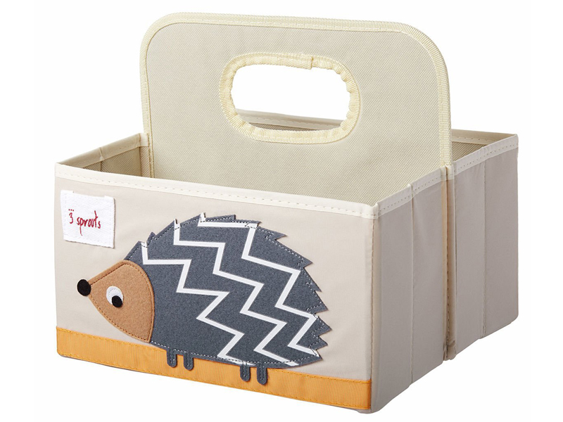 3 Sprouts Wicketischorganizer Wickelutensilo Windel-Organizer Igel