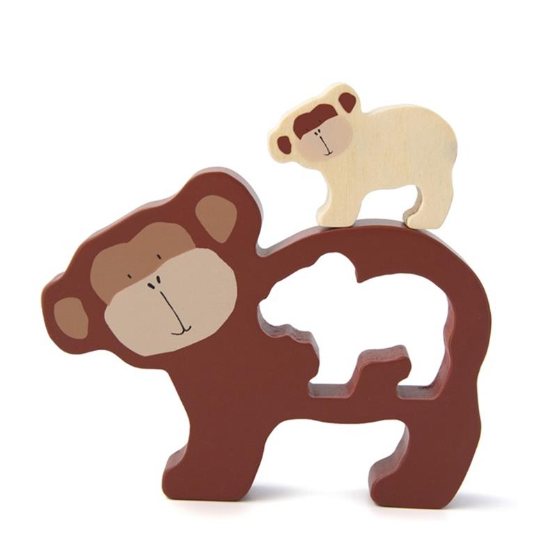 Trixie Holz Baby-Puzzle Mr. Monkey Affe braun