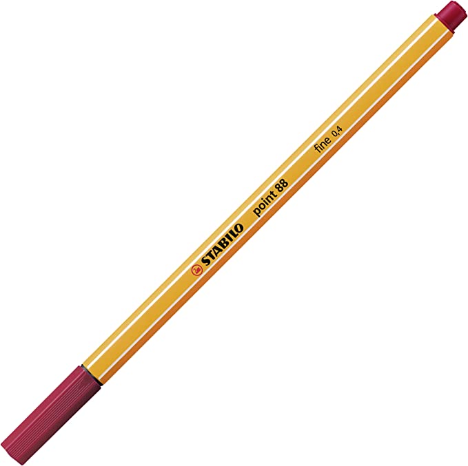 Stabilo Fineliner point 88 / 50 fine 0,4 dunkelrot