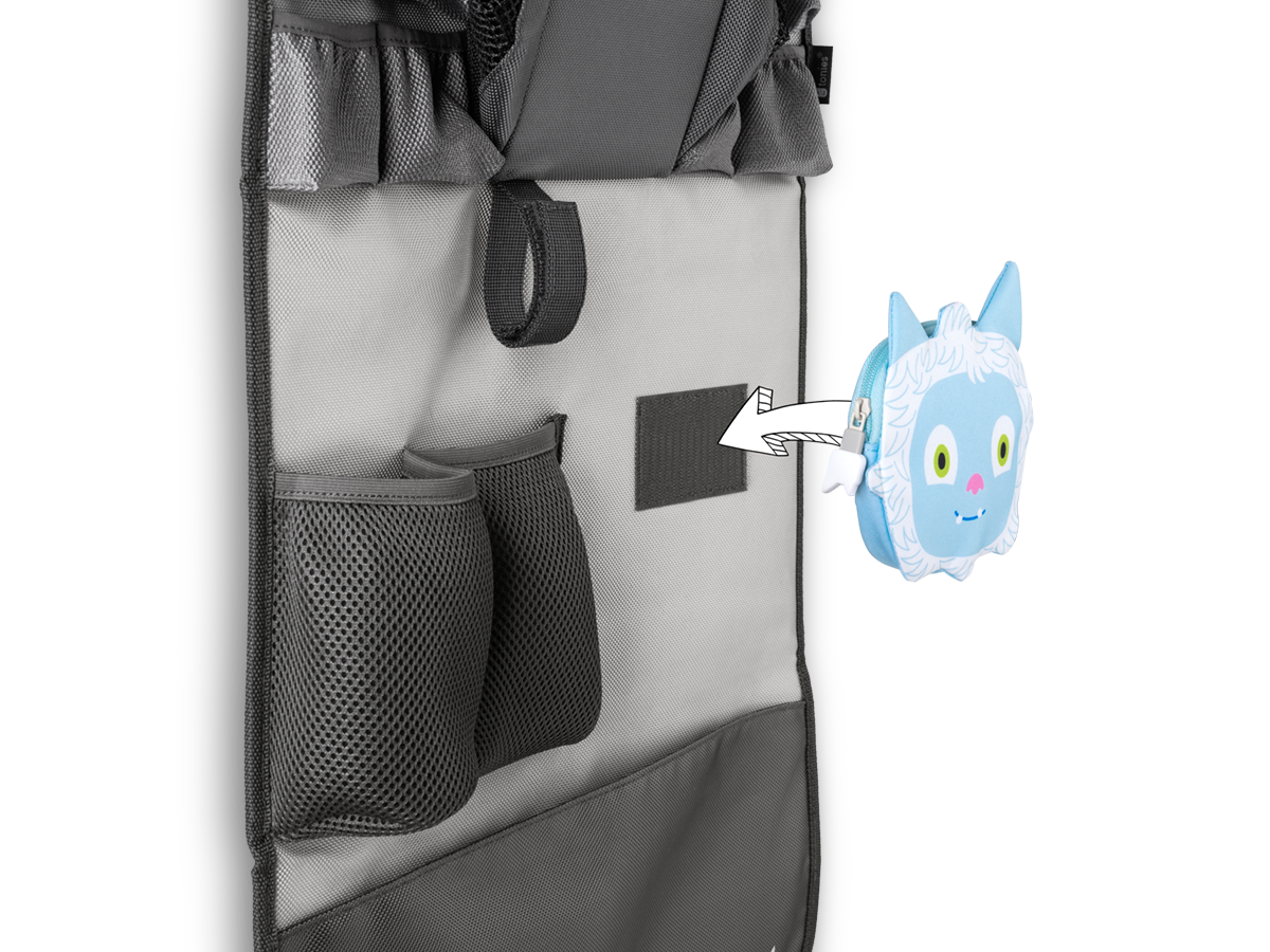 Tonies Auto Organizer inkl. Minitasche Design Yeti Anthrazit Tonies Auto Organizer inkl. Minitasche Design Yeti Anthrazit