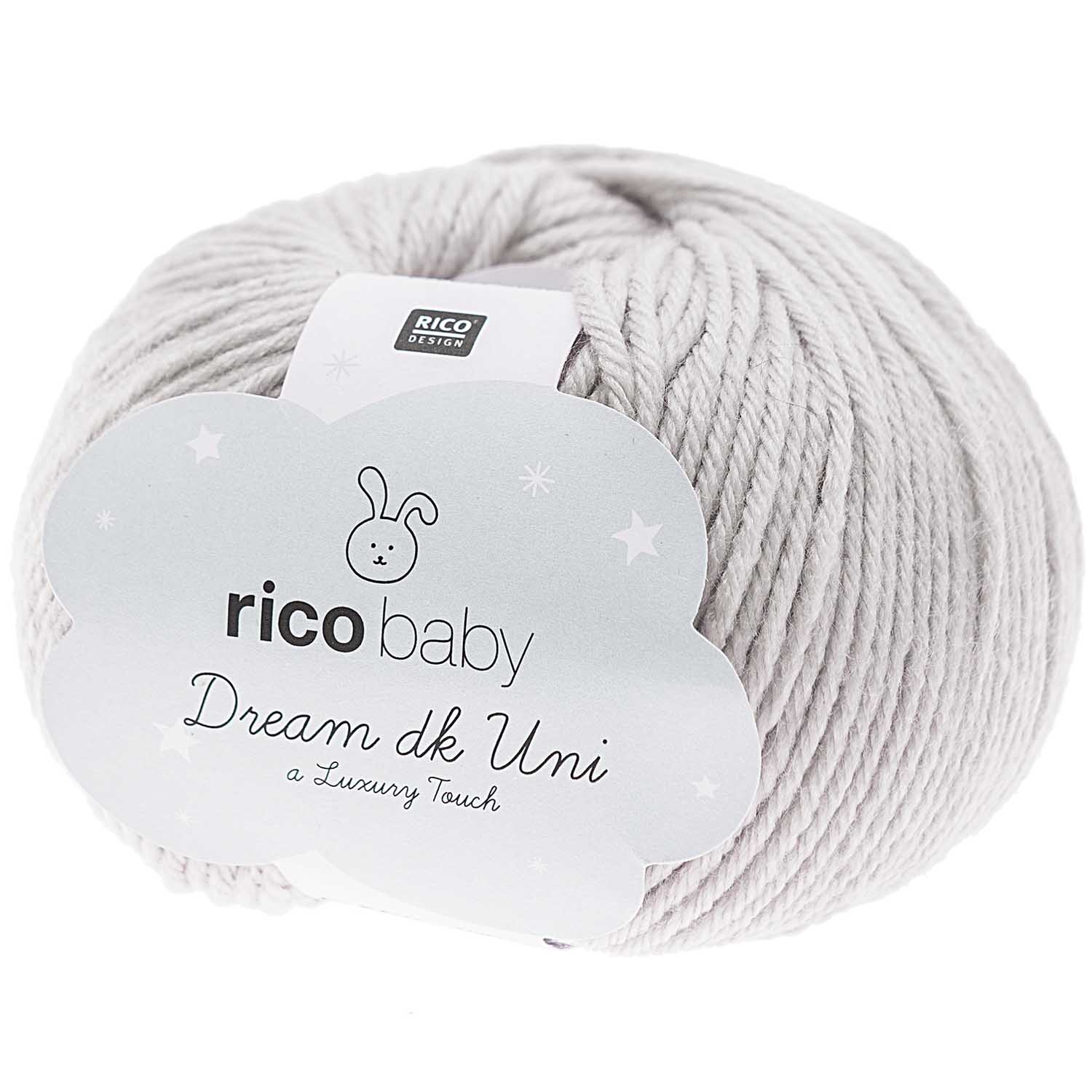 Rico Design Baby Dream dk Uni Wolle 50g Farbe 005 Grau