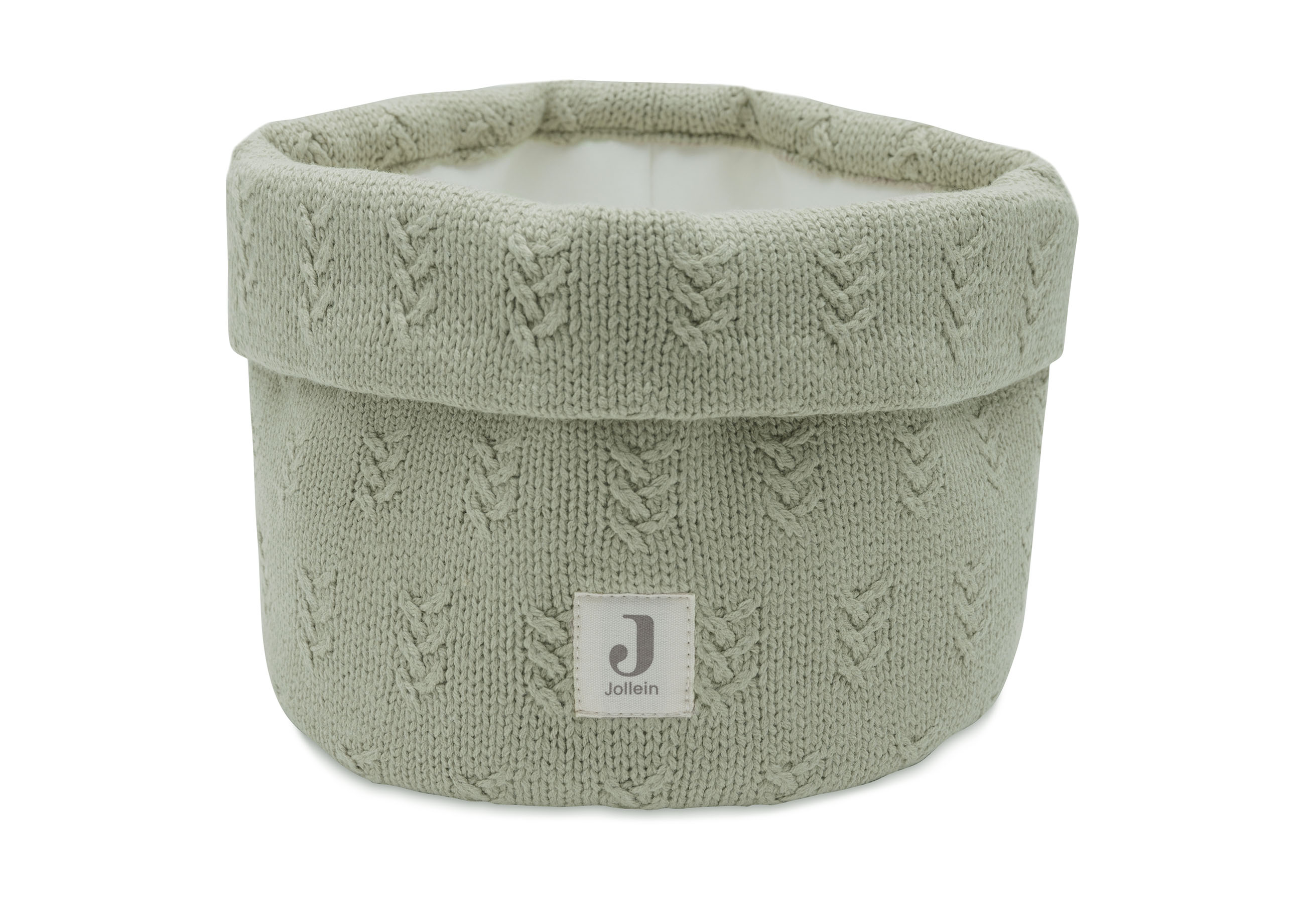 Jollein Pflegekörbchen Aufbewahrungskorb Strick Olive Green Grün