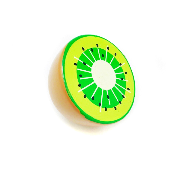 Tanner Kiwi aus Holz für den Kinderkaufladen, 1 Stück Holzkiwi