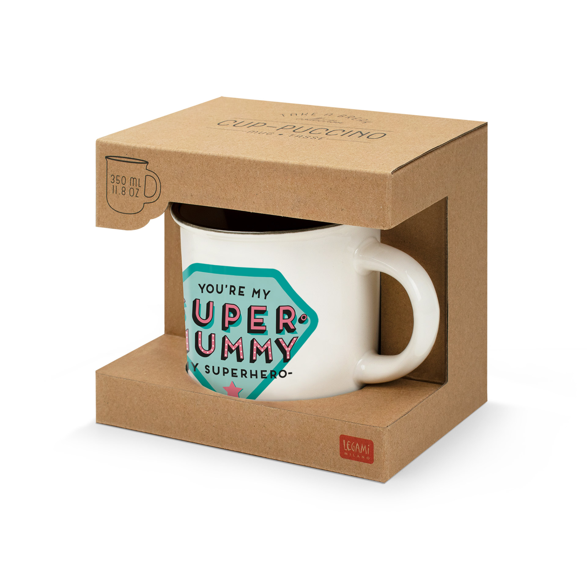 Legami Porzellantasse Trinkbecher Cu-Puccino Super-Mummy