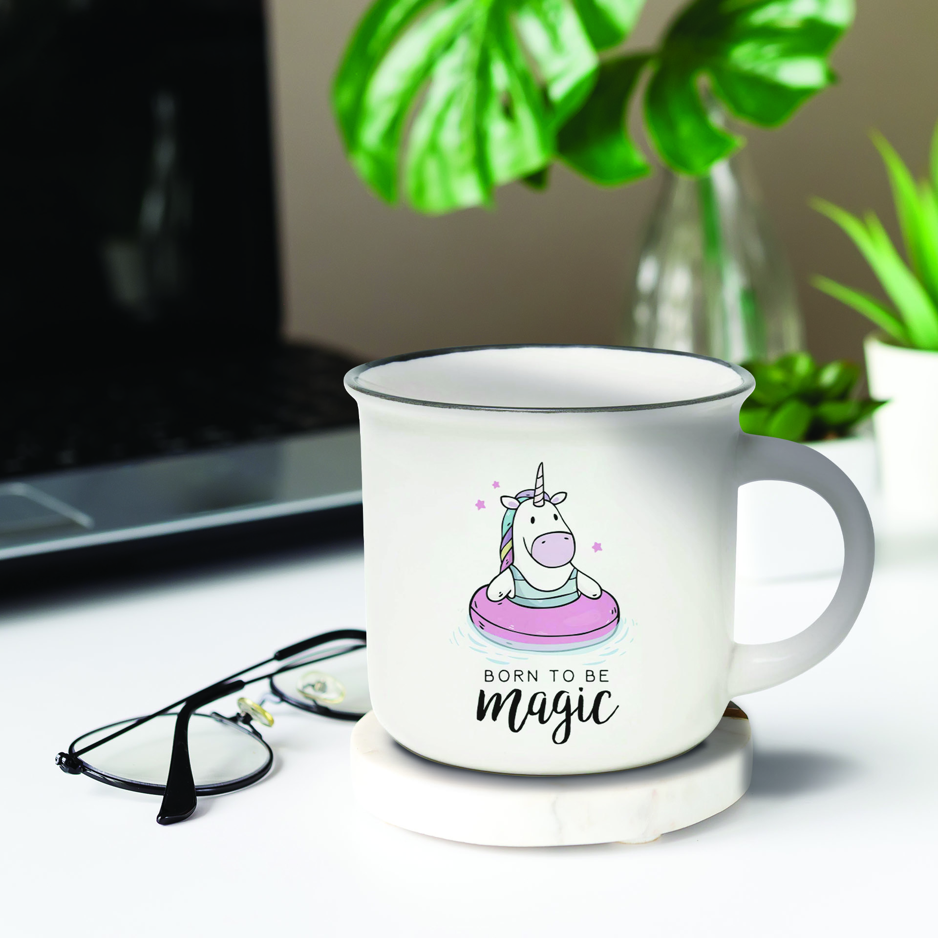 Legami Porzellantasse Trinkbecher Cu-Puccino Unicorn Einhorn
