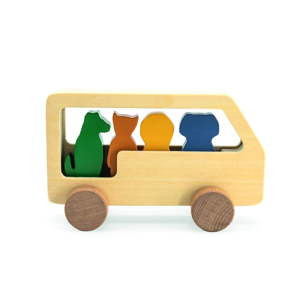 Trixie Baby Holzbus Spielzeug Bus mit Tieren Trixie Baby Holzbus Spielzeug Bus mit Tieren