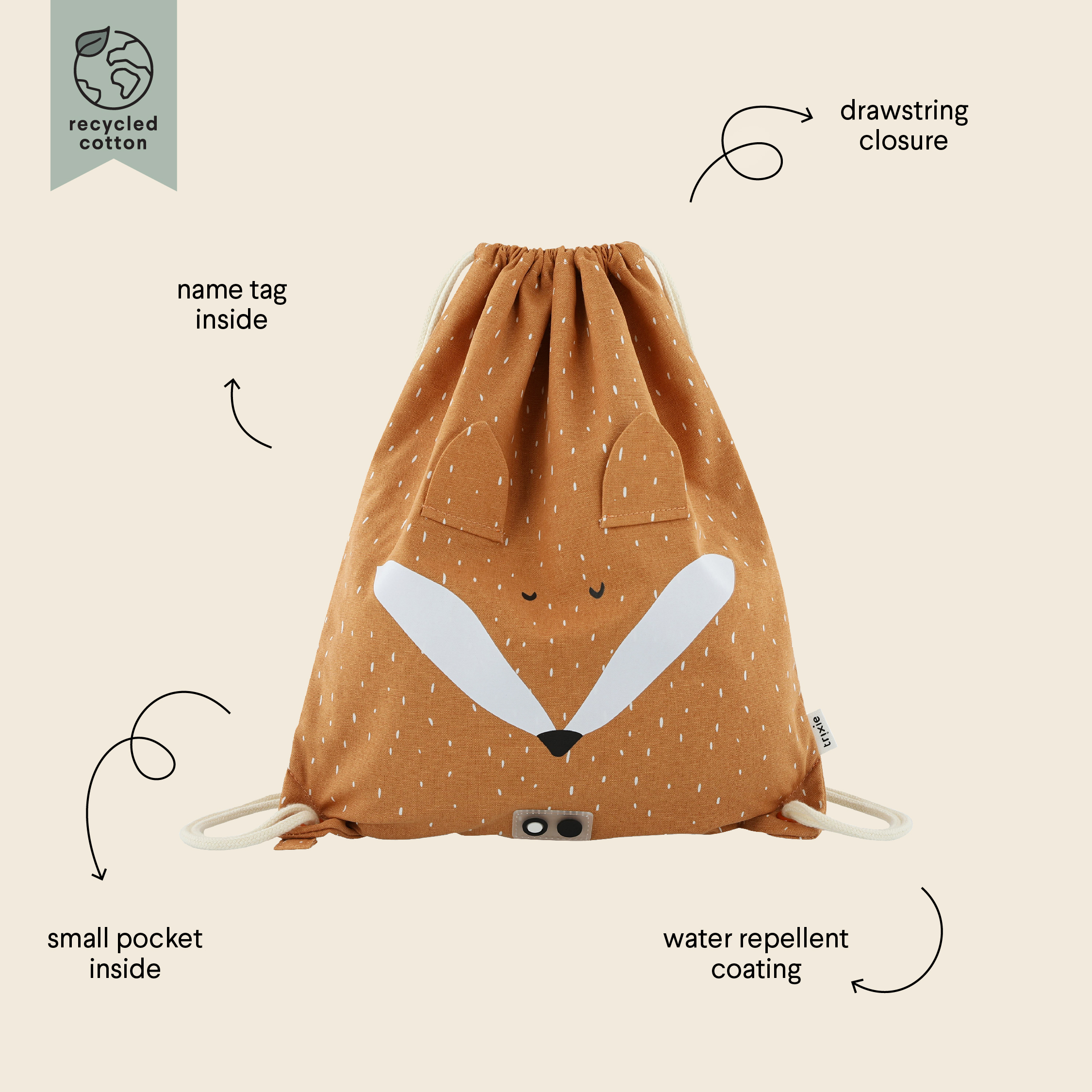 Trixie Turnbeutel Turntasche Mr Fox Fuchs Trixie Turnbeutel Turntasche Mr Fox Fuchs