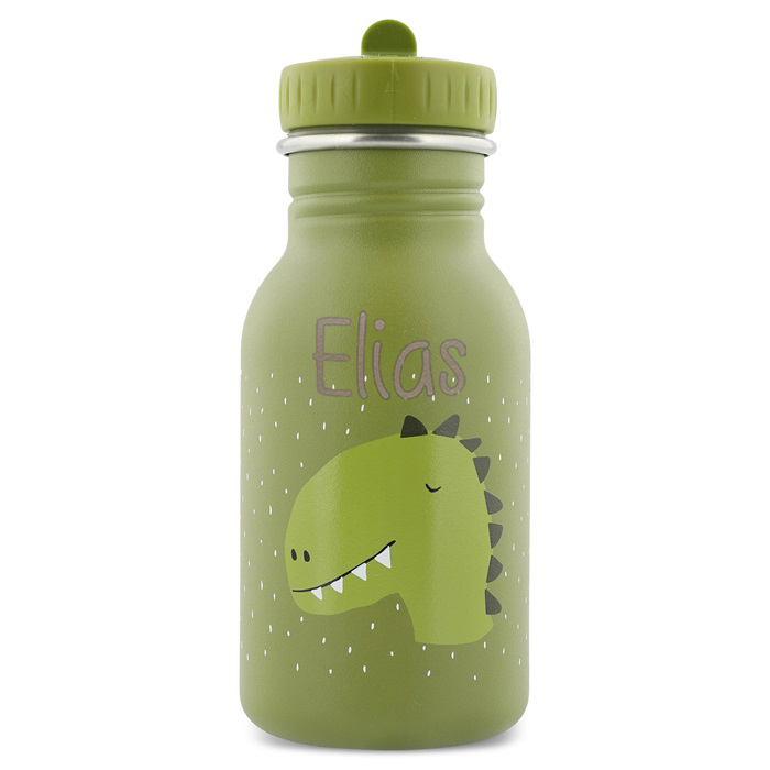 Trixie Trinkflasche aus Edelstahl Mr Dino Grün 350ml personalisiert
