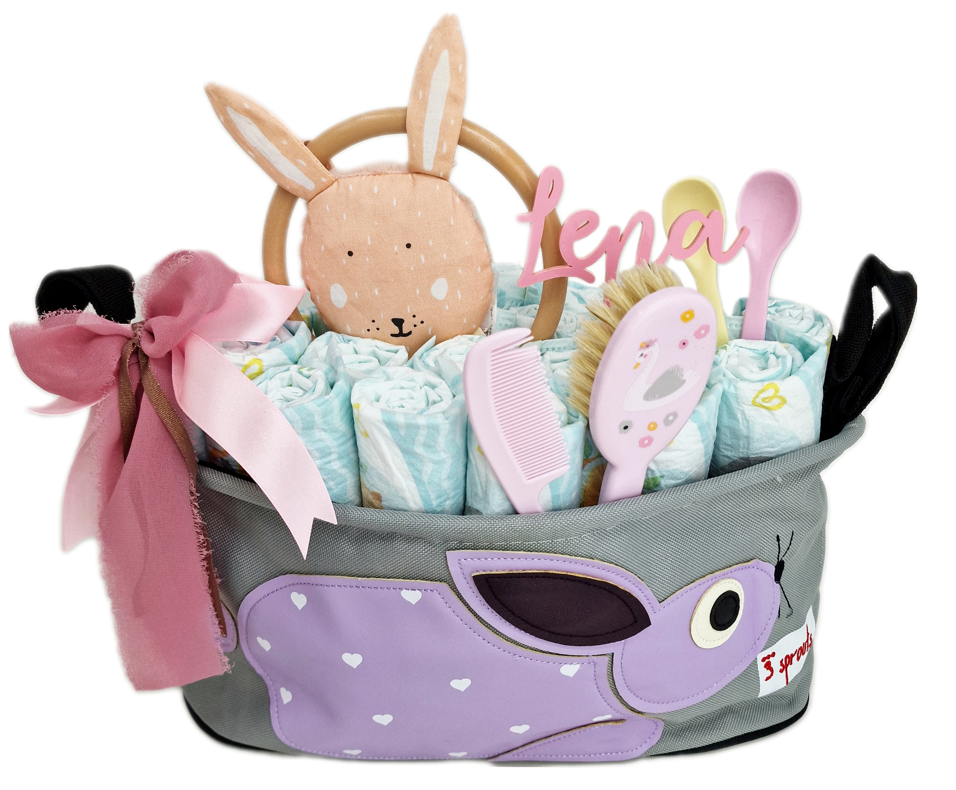 Elfenstall Windeltorte 3 Sprouts Kinderwagentasche Hase
