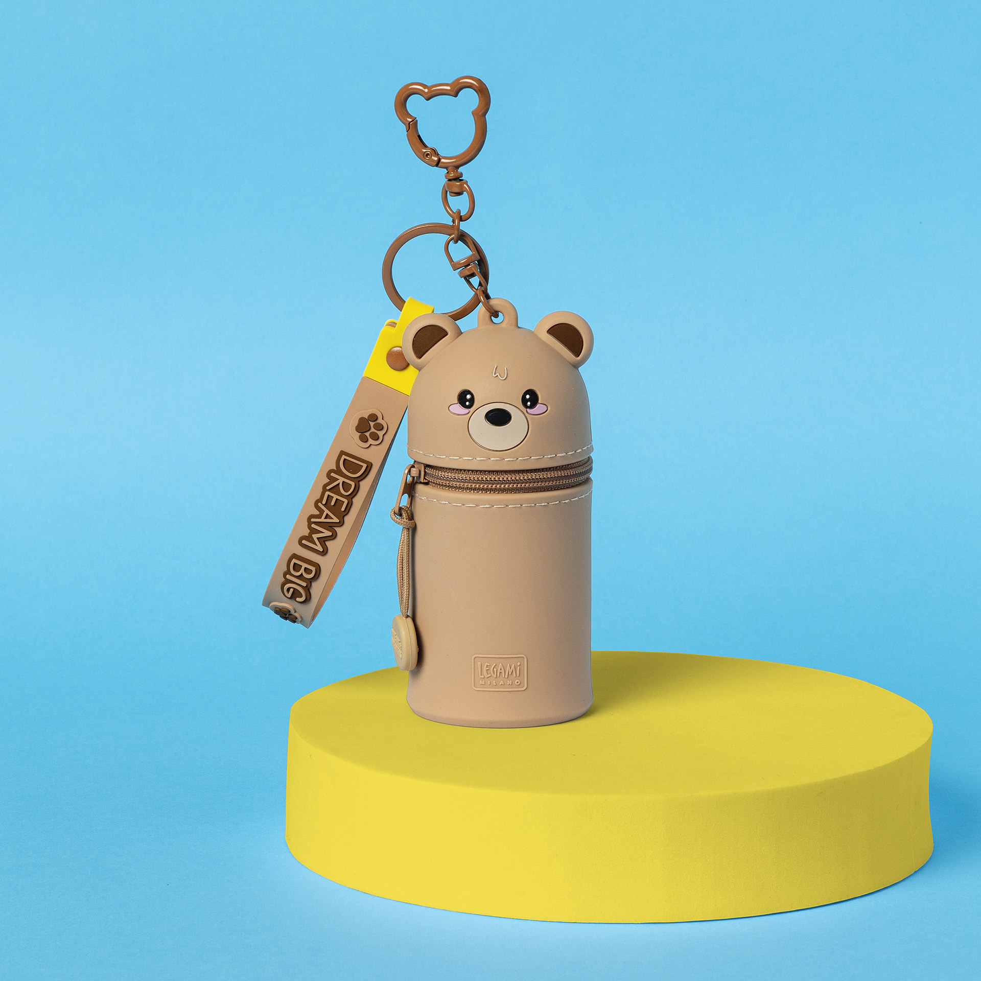 Legami Mini Kawaii Münztasche mit Schlüsselanhänger Teddy Bear Bär