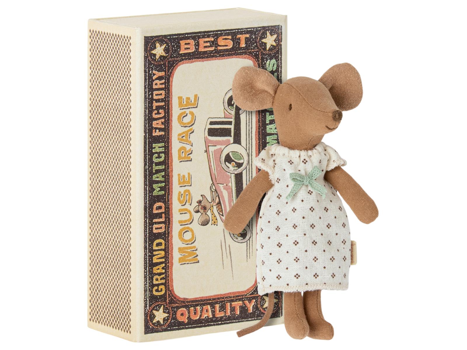 Maileg Maus große Schwester Kuscheltier Big Sister in Streichholzschachtel