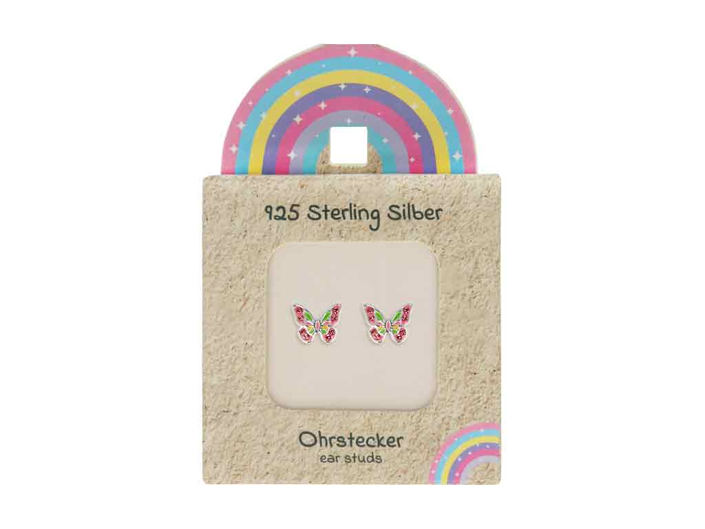 BB Klostermann Kinder Ohrstecker Ohrringe Silber mit Strass BB Klostermann Kinder Ohrstecker Ohrringe Silber mit Strass