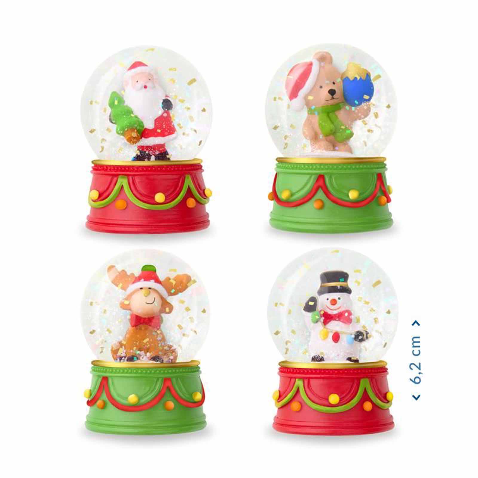 Trendhaus Magic Moments Mini Glitzerkugel Schneekugel sortiert