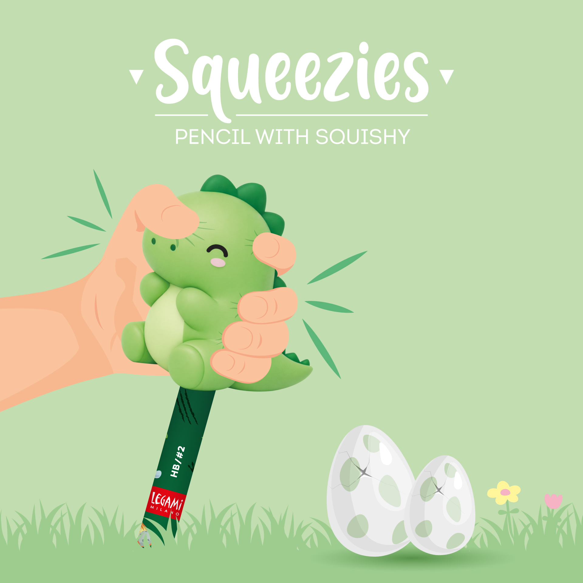 Legami Squeezies Anti-Stress-Bleistift Dino