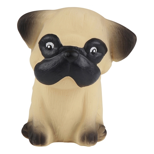 Hevea Baby-Spielzeug aus Naturkautschuk Greifling Hund Mops