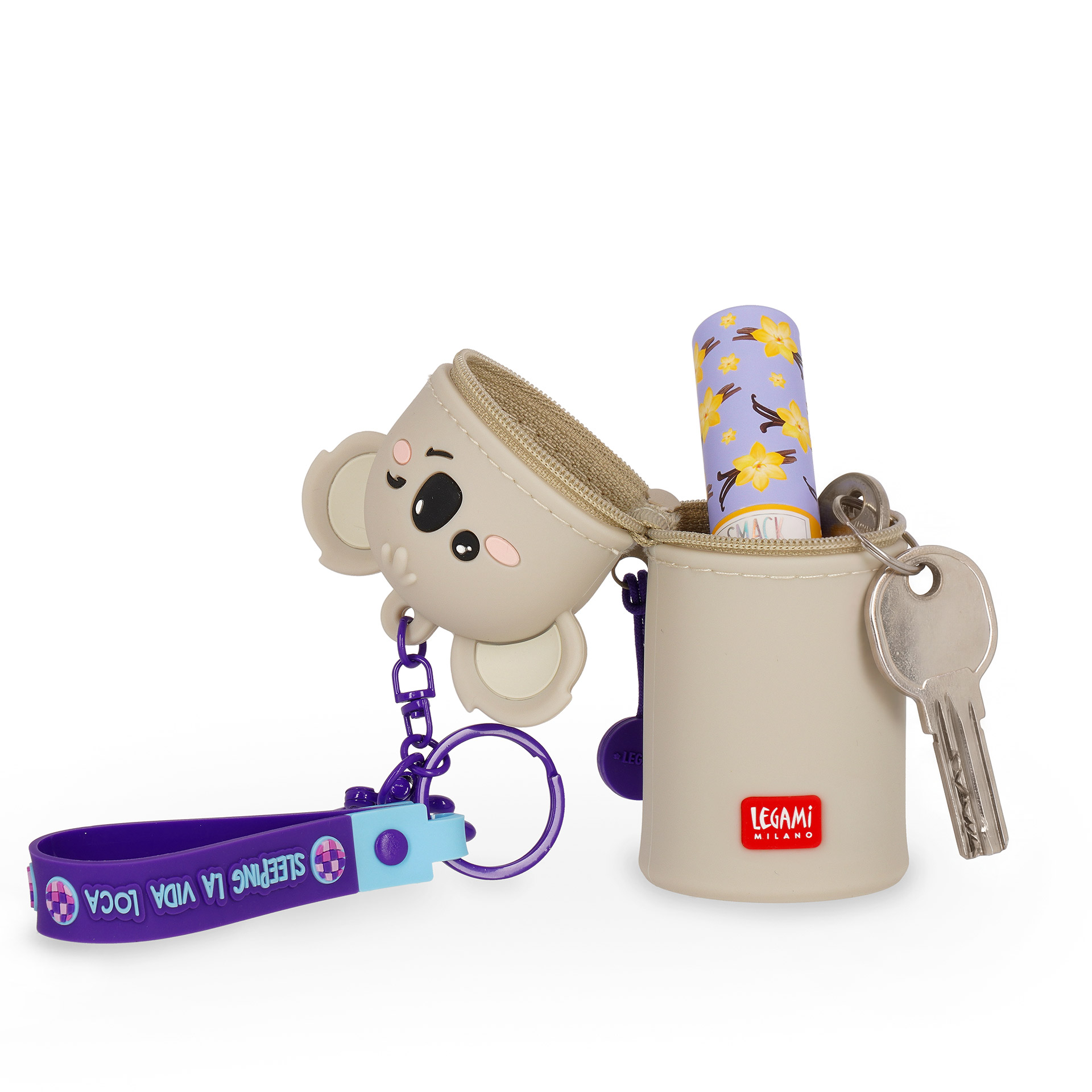 Legami Mini Kawaii Münztasche mit Schlüsselanhänger Koala